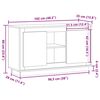 vidaXL Sideboard Artisan-Eiche 102x35x60 cm Holzwerkstoff