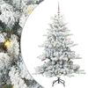 vidaXL K&uuml;nstlicher klappbarer Weihnachtsbaum Wei&szlig; 150 cm PVC und Stahl