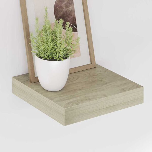 vidaXL Schwebende Wandregale 4 Stk. Eichefarben 23x23,5x3,8cm MDF