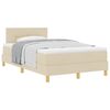 vidaXL Boxspringbett mit Matratze Creme 120 x 200 cm Stoff