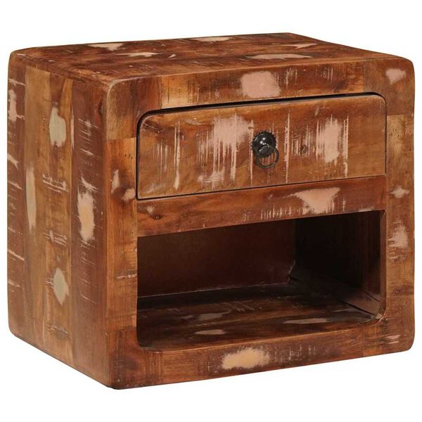 vidaXL Wandregal Nachtschrank mit Regal Mehrfarbig 40 x 30 x 36 cm