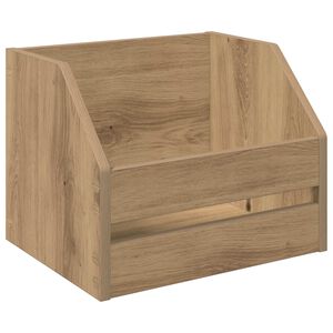vidaXL Vinyl Album Box Artisan-Eiche 38 x 30 x 29 cm Holzwerkstoff