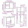 vidaXL Badezimmerm&ouml;bel-Set mit Regal mit T&uuml;r 3 pcs Braun Holzwerkstoff