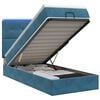 vidaXL Ottoman-Bett mit Matratze und LED Dunkelblau 80 x 200 cm Samt