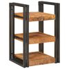 vidaXL Nachttisch Braun und Schwarz 38 x 33 x 58 cm Massivholz Mango