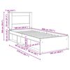 vidaXL Bettrahmen Sonoma 100 x 200 cm Massives Kiefernholz