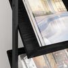 vidaXL Magazinregal mit Regal Schwarz Eichen-Optik 68 x 40 x 123.5 cm