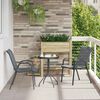 vidaXL Stapelbare Gartenst&uuml;hle 2 Stk. Grau Textilene