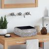 vidaXL Waschbecken Schwarz 30x30x13 cm Marmor