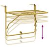 vidaXL Balkontisch Golden 60x40 cm Stahl