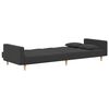 vidaXL Schlafsofa 2-Sitzer mit 2 Kissen Dunkelgrau Stoff