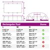 vidaXL Poolzelt Kuppel Transparent 538 x 440 x 204 cm PVC