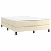 vidaXL Boxspringbettgestell Creme 140x190 cm Kunstleder
