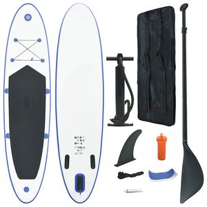 vidaXL SUP-Board Aufblasbar Blau und Wei&szlig;