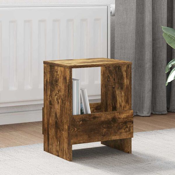 vidaXL Magazinregal Ger&auml;ucherte Eiche 35 x 30 x 45 cm
