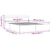 vidaXL Stauraumbett Hydraulisch mit LED Dunkelgrau Stoff 160&times;200 cm