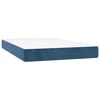 vidaXL Taschenfederkernmatratze Mittel Dunkelblau 120x210x20 cm Samt
