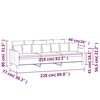 vidaXL 3-Sitzer-Sofa Hellgrau 210 cm Stoff
