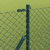 vidaXL Zaunpfosten Gr&uuml;n 10 x 1,6 m (40 x 40 mm Maschen) Stahl und PVC
