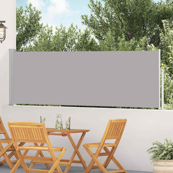 vidaXL Ausziehbare Seitenmarkise 100&times;500 cm Grau