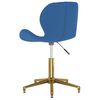 vidaXL Esszimmerst&uuml;hle 4 Stk. Drehbar Blau Samt