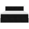 vidaXL Ottoman-Bett mit Matratze Schwarz 140x200 cm Samt