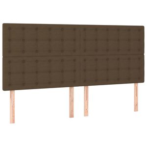 vidaXL Kopfteil Dunkelbraun 180x5x118/128 cm Stoff
