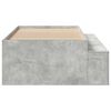 vidaXL Bettrahmen mit Schubladen Beton Grau 80 x 200 cm Holzwerkstoff