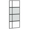vidaXL Schiebet&uuml;r mit Beschlag Schwarz 90x205 cm Hartglas