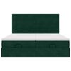vidaXL Ottoman-Bett mit Matratzen Dunkelgr&uuml;n 160x200 cm Samt