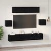 vidaXL TV-Schrankset 7 pcs Schwarz Eichen-Optik Holzwerkstoff