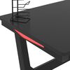 vidaXL Gaming-Schreibtisch mit LED und Z-Gestell Schwarz 90x60x75 cm