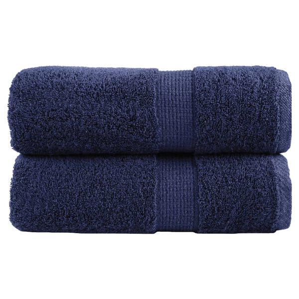 vidaXL Premium-Wascht&uuml;cher SOLUND 2 Stk. Marineblau 30x30 cm 600 g/m&sup2;