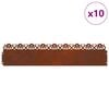 vidaXL Rasenkanten 10 stk. 103 x 0,05 x 22 cm Wetterfeststahl