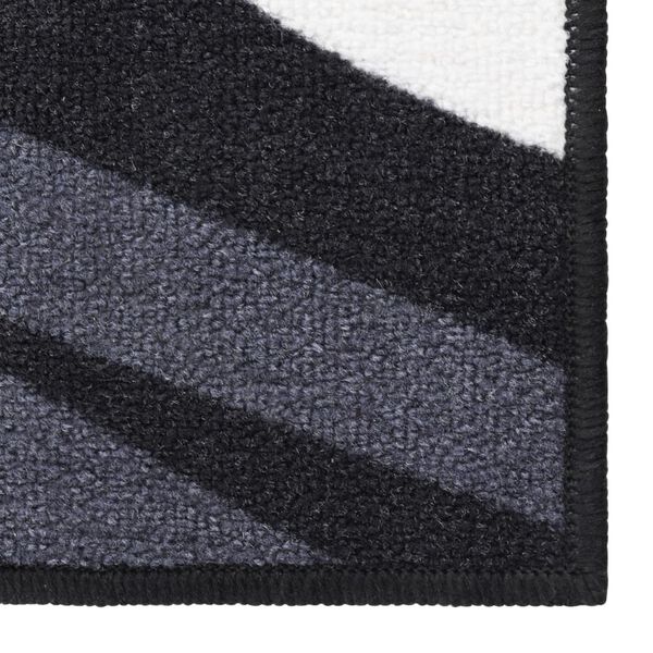 vidaXL Teppichl&auml;ufer Schwarz 80x350 cm