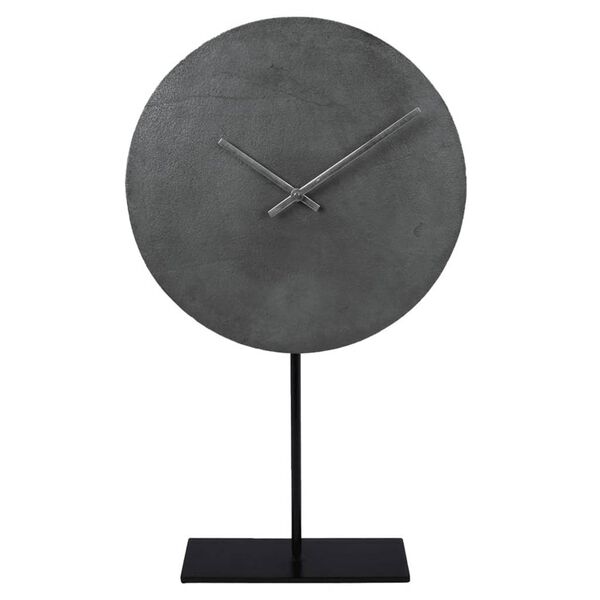 Gifts Amsterdam Tischuhr Merkur Aluminium Grau 30x46x7,5 cm