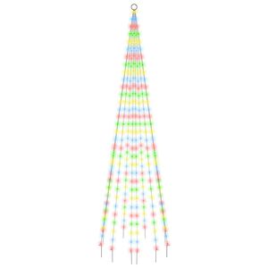 vidaXL LED-Weihnachtsbaum f&uuml;r Fahnenmast Mehrfarbig 310 LEDs 300 cm