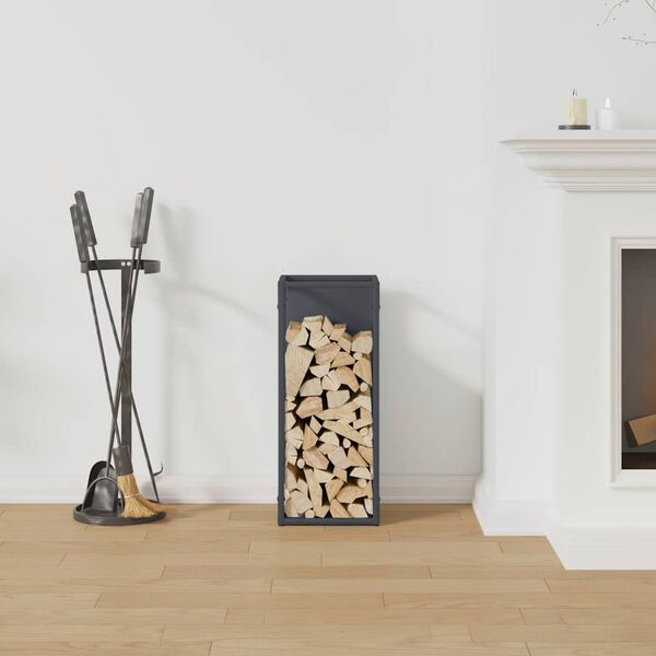 vidaXL Brennholzregal Anthrazit 25x25x60 cm Kaltgewalzter Stahl