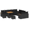 vidaXL Gartensofa-set 13 Stk. Schwarz Poly-Rattan