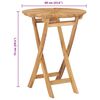 vidaXL Gartentisch Klappbar &Oslash; 60 cm Massivholz Teak