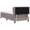 vidaXL Boxspringbett mit Matratze mit Kopfteil Taupe 90 x 190 cm Stoff