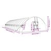 vidaXL Gew&auml;chshaus mit Stahlrahmen Wei&szlig; 96 m&sup2; 16x6x2,85 m