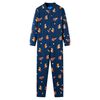Kinder-Schlafanzug Einteiler Jeansblau 104