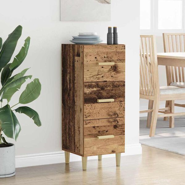 vidaXL Sideboard Altholz 34,5 x 34 x 90 cm Holzwerkstoff