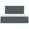 vidaXL Aufbewahrungsbett mit Matratze Dunkelgrau 180 x 200 cm Samt