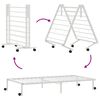 vidaXL Bettgestell ohne Matratze Klappbar Wei&szlig; 100x190 cm Stahl