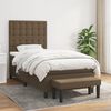 vidaXL Boxspringbett mit Matratze Dunkelbraun 80x200 cm Stoff