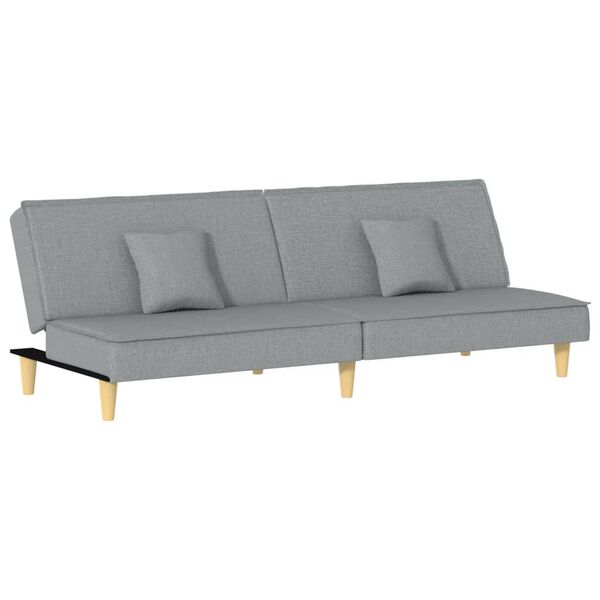 vidaXL Schlafsofa Hellgrau Stoff