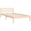 vidaXL Massivholzbett mit Kopfteil 90x200 cm