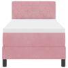 vidaXL LED Boxspringbett mit Matratze mit LED Rosa 80 x 200 cm Samt